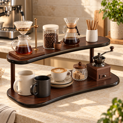 Desktop Cup Holder – Organizer for Coffee Cups and Water Glasses; Suitable for Entryway, Home, or Dining Tabletop
