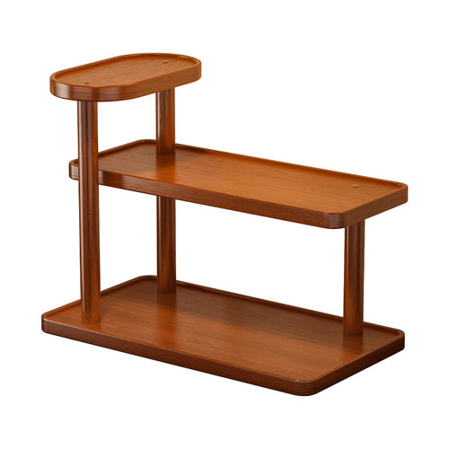 Multi-tier desktop display and storage rack—ideal for home use, tea rooms, and organizing teacups. A practical and stylish storage solution